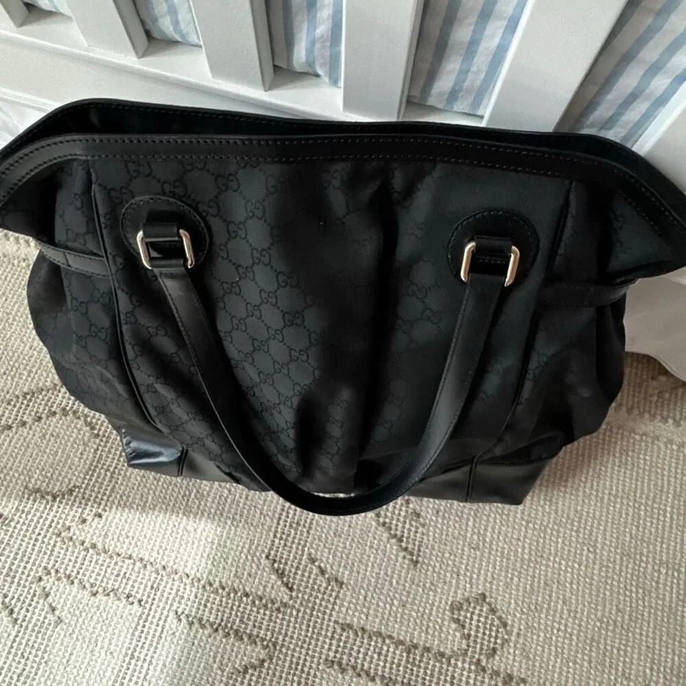Gucci GG Canvas Full Moon Tote Bag Black - Picture 14 of 16